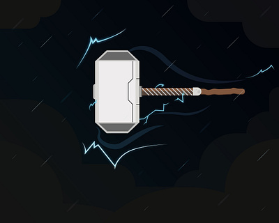 Mjolnir Thor Hammer background commic design fanart graphicdesign illustration illustrator marvel thor wallpaper