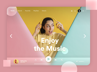 Music Player Web UI Design Concept music music app ui uiux ux webdesign