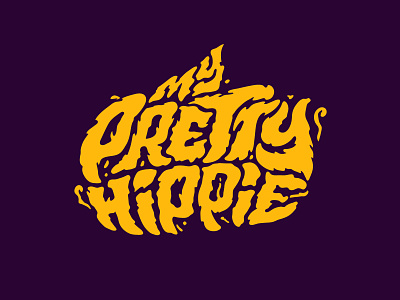 My Pretty Hippie clientwork custom lettering digitalart hand drawn handlettering hemp hemp logo illustration itsjerryokolo jerryokolo logo logo designer logodesign logotype logotype designer marijuana procreate typography