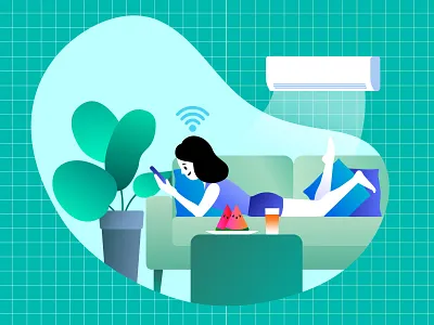 summer design drink flat illustration illustrator promotions summertime vector watermelon wifi