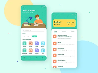 Online Course - Mobile App app course education education app icon illustration learning learning app mobile app mobile app design online course online learning student study teaching ui ux