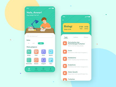 Online Course - Mobile App app course education education app icon illustration learning learning app mobile app mobile app design online course online learning student study teaching ui ux