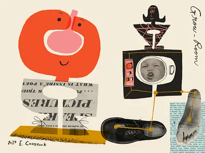 Grow Room color fun illustration retro vintage whimsical