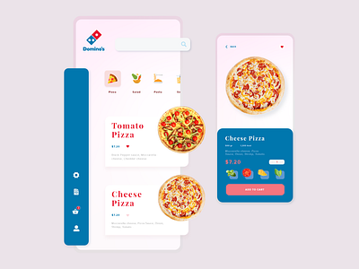 Domino Pizza App adobexd app branding business concept delivery design domino food food app food delivery food delivery service foodie menu mobile mobile app pizza pizza menu ui uidesign