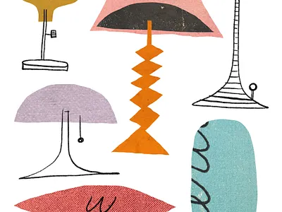 Lamp Lamp Lamp fun illustration retro whimsical