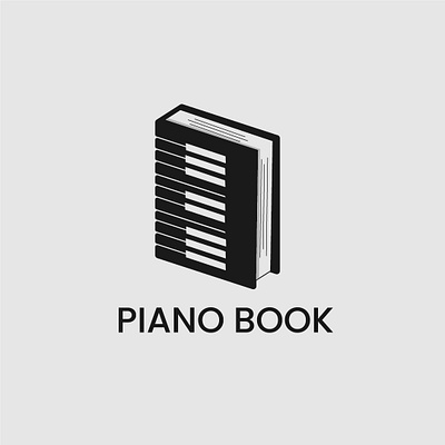 Piano Book book book logo branding design illustrator logo minimalist piano piano logo typography vector