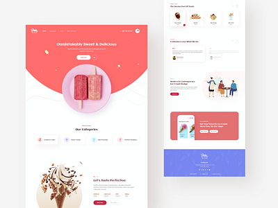 Polar- Landing Pages colorful creative design inspiration ecommerce ecommerce design ice cream icecream iconography landing page landing page design landingpage minimal product page typogaphy ui uidesign