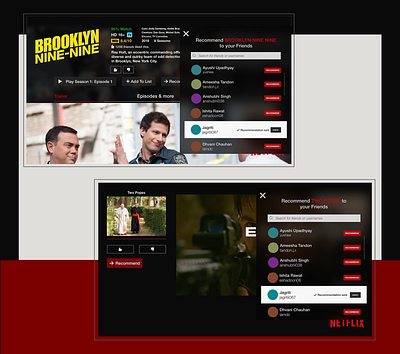 Netflix Social: Redesign netflix tv ui ux ux research