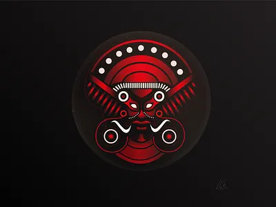 'THEYYAM' (an act of ritualism) basic shapes design gradient graphicdesign illustration vector