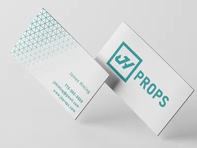 JH Props Business Card abstract brand brand identity branding business card businesscard card emblem film industry geometric grid logo print print design prop props vancouver