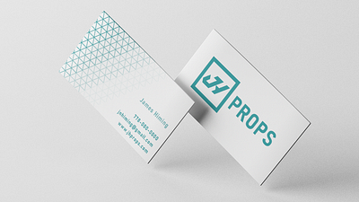 JH Props Business Card abstract brand brand identity branding business card businesscard card emblem film industry geometric grid logo print print design prop props vancouver