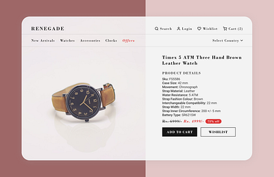 E-commerce shop dailyui dailyuichallenge design ecommerce ecommerce app ecommerce business ecommerce design ecommerce shop interface minimal ui watch watches web