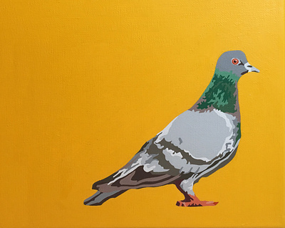 Paloma acrylic acrylic painting acrylicpainting bird canvas flat pigeon popart