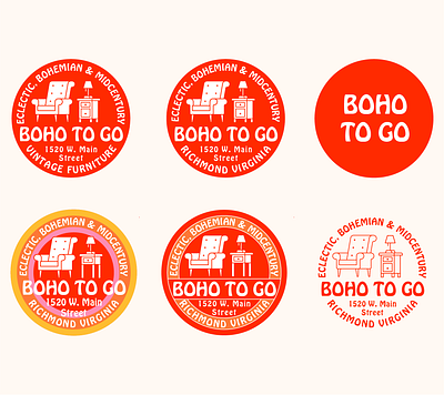 Broho to go 60s 70s badge funiture icons logo red swag you know who you are