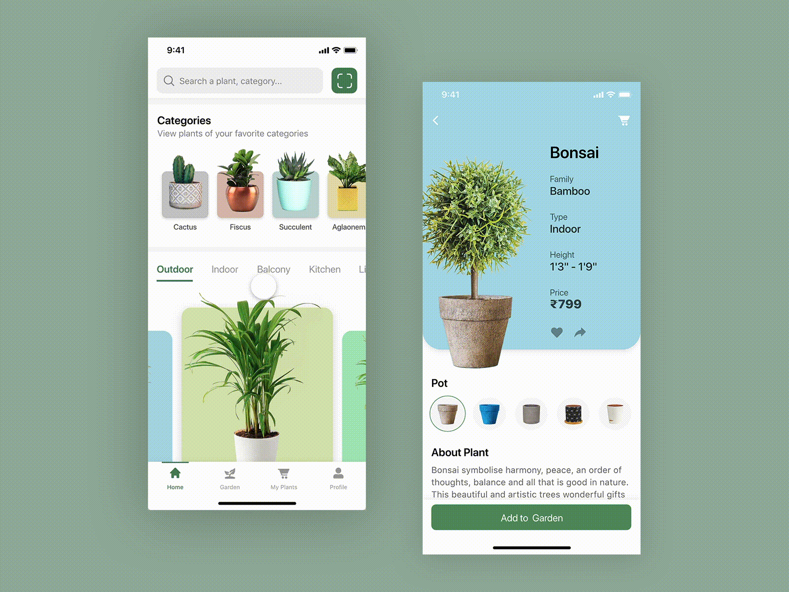 Planto - The Plant Shop ecommerce plant app plant shop plants ui ux zodiac plants