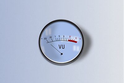 VU meter button design figma glass knod meter ux vector vu