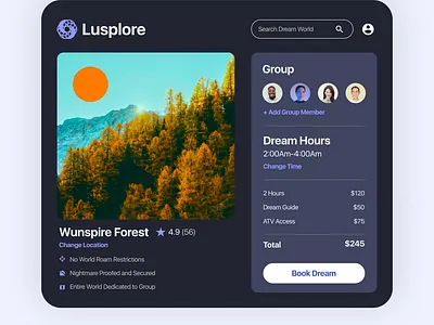 Rent a Lucid Dream branding concept design graphicdesign product design ui uiux ux visual design web