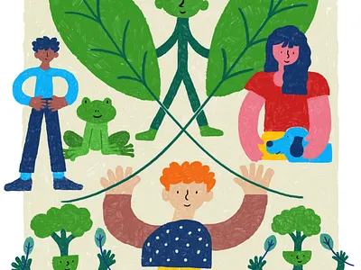 Tree Brain Gang characterdesign design drawing illustration logodesign nature