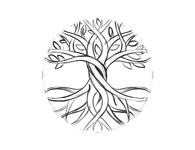 Black Roots Gala Logo Process branches branding design draw drawing illustration illustrator iteration leaves logo logo sketching process procreate roots sketch sketching tree tree of life