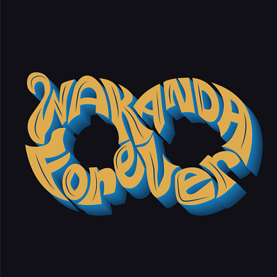 Wakanda Forever adobe art artwork blackpanther design illustration illustrator lettering logo marvelcomics sketch typography wakanda