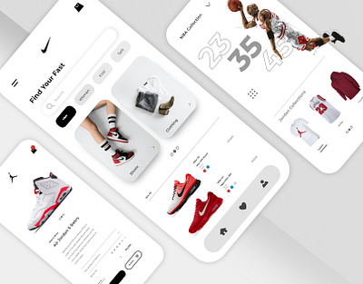 Nike Mobile App Design design jordan landing page mobile app design mobile app design agency nike nike shoes portfolio portfolio website ui ux webdesign