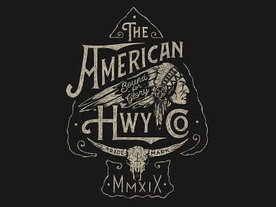 Arrowhead design hand drawn hand lettering illustration logo motorcycles typography vintage