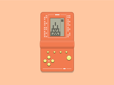 tetris console console illustration retro tetris vector