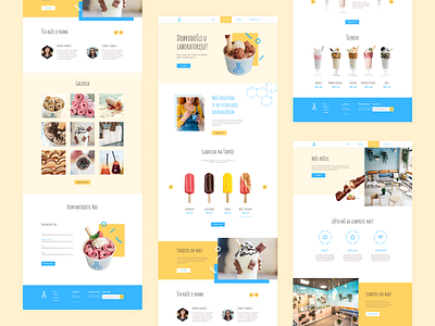 Ice Lab candy dessert food frozen ice ice cream ice cream shop landing page milkshake pastel shop ui ux website