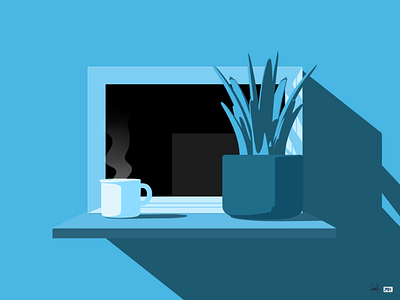 Blue mornings twooooo ajaja adobe illustrator design flatdesign illustration minimal vector