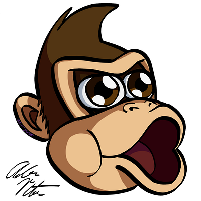 Donkey Kong Emote design drawn emote illustration twitch