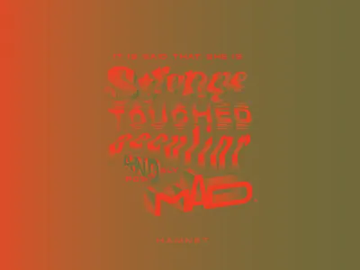 Hamnet book book illustration green hamlet monument orange quote design recoleta type