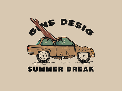 SUMMER BREAK branding clothing brand logo design vector logo vintage design