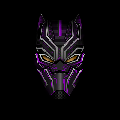BLACK PANTHER MASK african art blackpanther chadwick boseman characterdesign design graphic illustration illustrator mask pattern vector wakanda