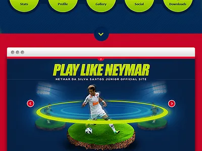 Play Like Neymar - Official Neymar Website user interface design ux website website design