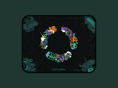 mouse pad flower graffiti illustrations mouse pad skeleton