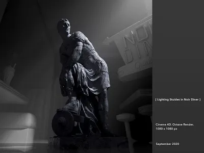 Noir Diner art direction cinema4d concept creative thinking