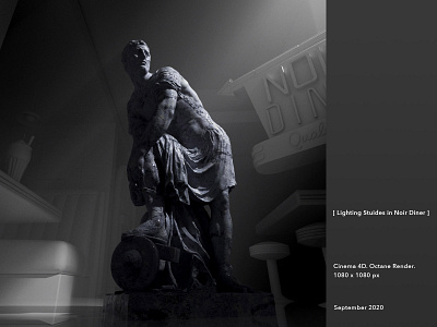 Noir Diner art direction cinema4d concept creative thinking