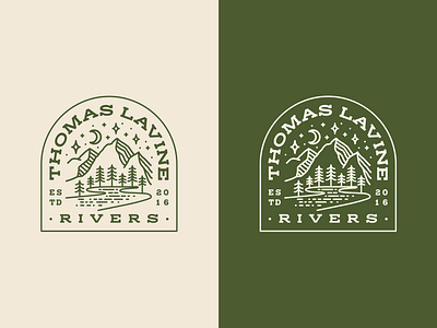 Thomas LaVine Rivers Badge 🏞️ merchandise mountain badge mountains national park nature nature badge nature illustration river river badge tree trees vintage badge vintage badges