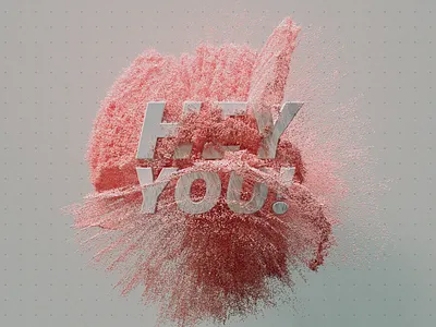 Powdered Type Explotion cinema4d octanerender type