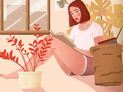A lovely place to read. design illustration vector