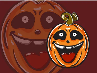 Pumpkin Monster Character 03 art cartoon character characterdesign characters cute design designs fortune funny halloween illustration kawaii magic monster mystic occult pumpkin pumpkins vector
