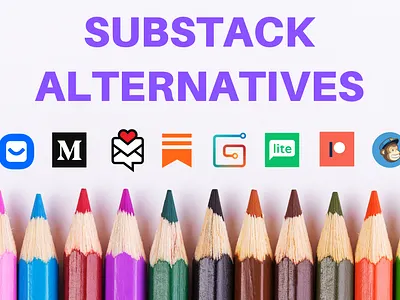 Substack Alternatives Blog Image branding canva canva template design icon logo mailchimp medium medium article substack ux