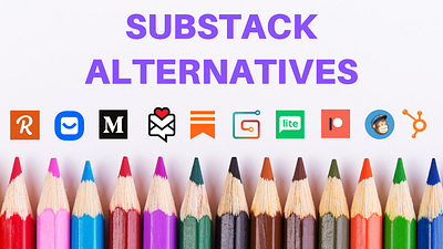 Substack Alternatives Blog Image branding canva canva template design icon logo mailchimp medium medium article substack ux