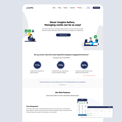 HR Solution Landing Page hr hr solution hris job landing page landing page concept landing page design landing page ui ui design ux ui webdesign website workforce