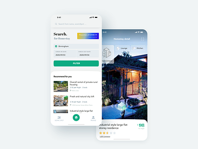 Vacation Rentals, Homes, Hotels, Experiences rental app ui