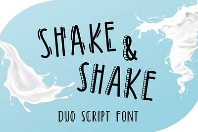 Shake & Shake Skinny Handwritten Duo Font branding craft cute font friendly handcraft handmade handwritten lettering logo skinny type