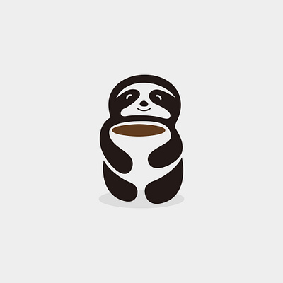 COFFEE SLOTH 3d animal art baby background coffee cup doll eyes face head human illustration isolated mask skull smile toy white wood