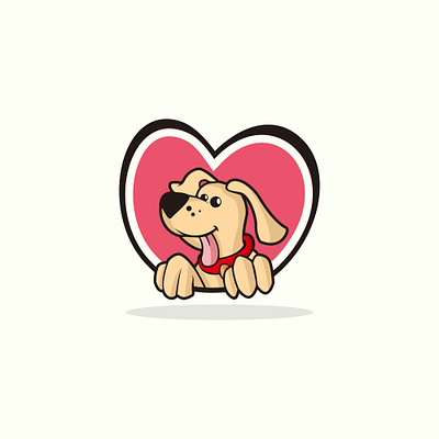 DOG LOVERS animal art baby bear brown cartoon cute dog fun funny happy heart illustration isolated love mouse pet pink toy white