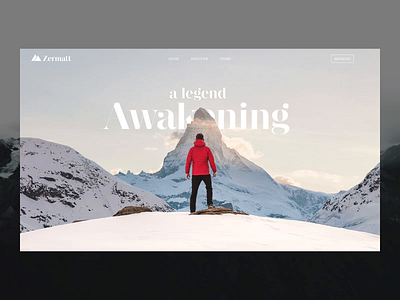 Zermatt - Travel landing page booking travel landing page landing page animation people and nature travel tour travel website trekking book tour trekking website