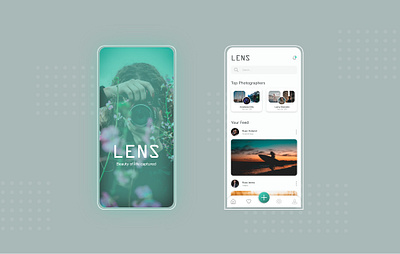 Lens-Beauty of life captured adobexd app app design clean design hire illustration photographer photoshoot typography ui ux